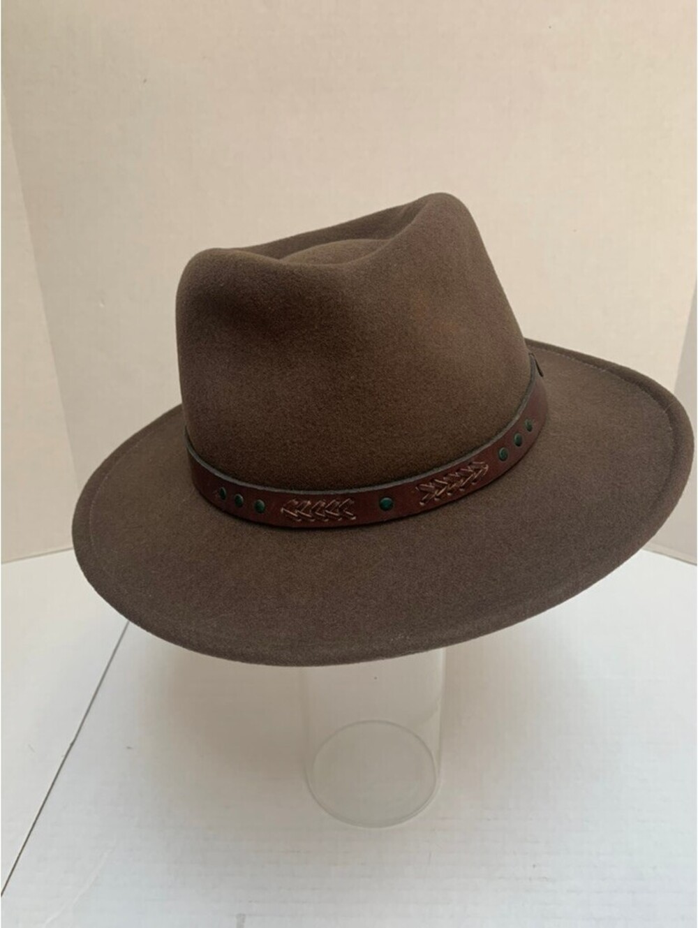 Vintage Scala Classico Wool Felt Fedora Brown